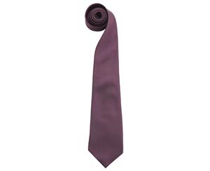 Premier Mens Fashion Colours Work Clip On Tie (Purple) - RW1163