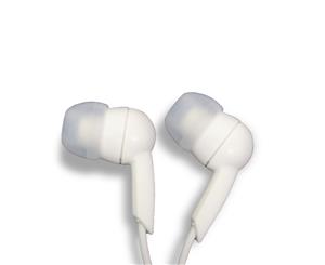 Pure Sound Sycron White Earbud Headphones Includes 3 In-Ear Cushion Options