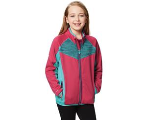 Regatta Boys & Girls Oberon Knitted Strech Full Zip Casual Jacket - Duchess/Mroc