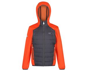 Regatta Childrens/Kids Kielder Iv Lightweight Hybrid Jacket (Blaze Orange/Magnet Grey) - RG4069