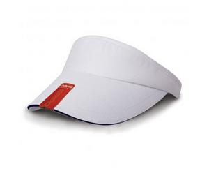 Result Headwear Unisex Herringbone Sun Visor (White/Navy) - PC2301