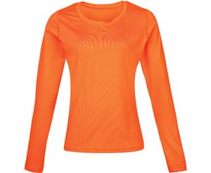 Rhino Womens Lightweight Quick Dry Long Sleeve Baselayer Top - Orange