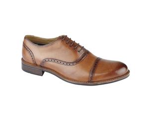 Roamers Mens Leather Brogues (Tan) - DF1583