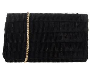 Rodo Mini Velvet Clutch - Black