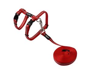 Rogz Alleycat Harness Lead Red