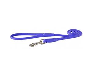 Rogz Leather Round Fixed Lead Purple