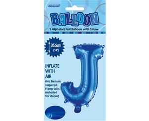 Royal Blue J Alphabet Foil Balloon 35cm