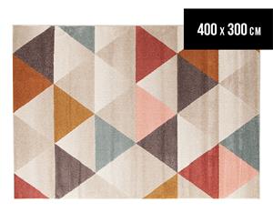 Rug Culture 400x300cm Power Loomed Modern Geo Triangle Rug - Multi