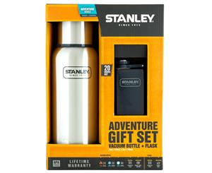 STANLEY Adventure Gift Set Vacuum Bottle + Flask - Silver/Navy