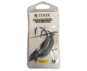 Size 5/0 Zerek Marsh Slider Weighted Worm Hook Pack-14g and 22g Weedless Jigheads