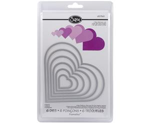 Sizzix Framelits Dies 6/Pkg-Hearts