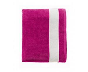 Sols Lagoon Cotton Beach Towel (Fuchsia/White) - PC2399