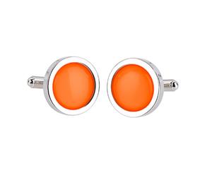 Sonia Spencer pure colour stainless steel cufflinks orange