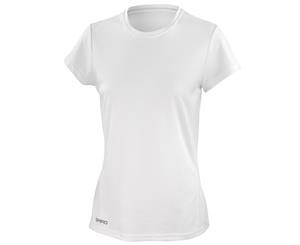 Spiro Womens/Ladies Sports Quick-Dry Short Sleeve Performance T-Shirt (White) - RW1490