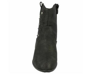 Spot On Girls Flat Ankle Boots (Black) - KM705