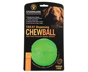 Starmark Everlasting Fun Ball Tough Chew Fetch Treat Toy [Size Medium]