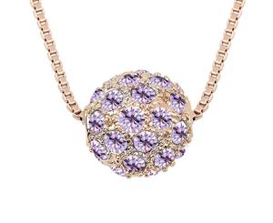 Swarovski Crystal Elements - Shamballa Ball Necklace - 5 Colours - Gold Plate - Valentine's Day Gift Idea - Violet