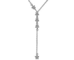 Sweet Hansei Necklace-White Gold/Clear