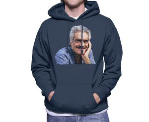 TV Times Actor Omar Sharif 1988 Men's Hooded Sweatshirt - Navy Blue