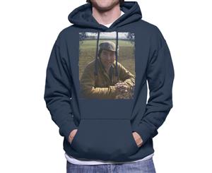 TV Times Jack Sugden As Played By Clive Hornby Emmerdale Men's Hooded Sweatshirt - Navy Blue