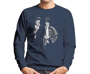 The Smiths Morrissey And Johnny Marr Together Live 1985 Men's Sweatshirt - Navy Blue