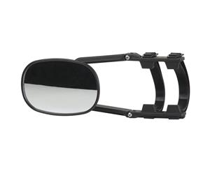 Towing Mirror Oval All black colour 260mm maximum clearance