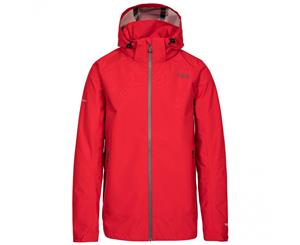 Trespass Boys Lozano DLX Waterproof Hooded Shell Jacket - Red