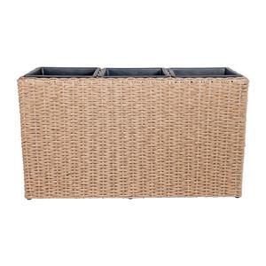 Tuscan Path 800 x 450mm Honey Blonde Pot Poly Rattan Tri Planter