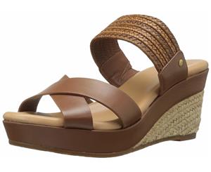 UGG Australia Womens Adriana Leather Open Toe Casual Espadrille Sandals