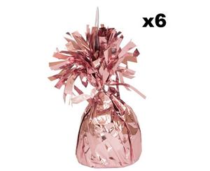 Unique Party Foil Tassels Balloon Weights (Pack Of 6) (Rose Gold) - SG11077