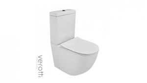 Verotti Xpace Rimless Slim Seat Back to Wall Toilet Suite