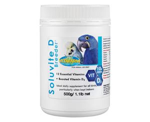 Vetafarm Soluvite D Breeder Vitamin Supplement for Pet Bird - 500g (EVSDB500)