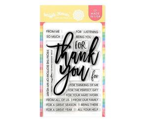 Waffle Flower Crafts Clear Stamps 4 inch X6 inch - Oversized Thank You