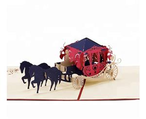 Wedding carriage Pop up Greeting Card