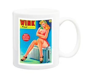 Wink Vintage Glamour Magazine Cover Poster Mug - 11 Fluid Oz