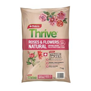 Yates 7kg Thrive Natural Roses & Flowers Organic Based Pelletised Plant Food