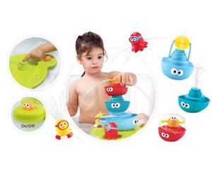 Yookidoo Baby Bath Toy Stack N Spray Tub Fountain