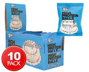 10 x BSc High Protein Balls Birthday Cake 70g