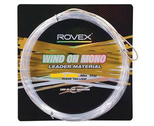 10m Length of 30lb Rovex Wind On Leader - Clear Mono Wind On Leader Material