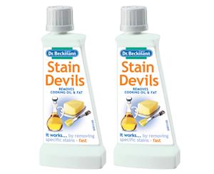 2 x Dr. Beckmann Stain Devils Fat & Oil Remover 50mL