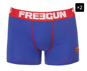 2 x Freegun Justice League Cotton Boxer - Blue