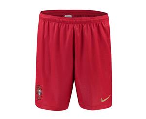 2018-2019 Portugal Nike Home Shorts (Red) - Kids