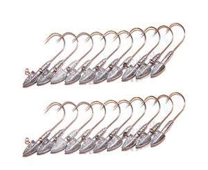 20x Bullet Jig Heads 1/4oz Fishing Lures Soft Plastics for Gulp Bream Bass