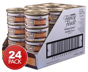 24 x Purina Fancy Feast Gravy Lovers Cat Food Chicken Feast In Gravy 85g