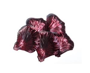 240 Metallic Burgundy Rose Petals 5x5cm WeddingsValentines DayParty Theme