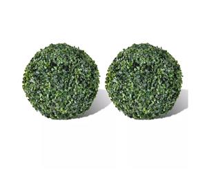 2x Boxwood Ball Artificial Leaf Topiary Ball 27cm Realistic Fake Plant