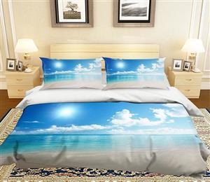 3D Calm Seaside 089 Bed Pillowcases Quilt