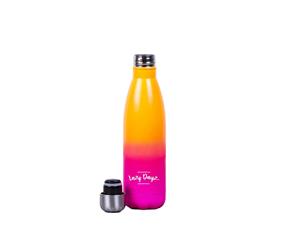 500ml Double Walled Insulated Stainless Steel Water Drink Sport Carry Bottle Gym Outdoor Gym Cycling BPA Free Hot Cold 12 Hours Orange Pink Ombre