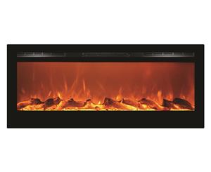 50" Black Built-in Recessed / Wall mounted Heater Electric Fireplace