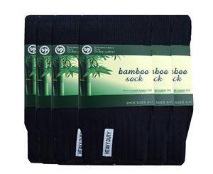 6 Pairs Bamboo Men's Socks - Navy Blue